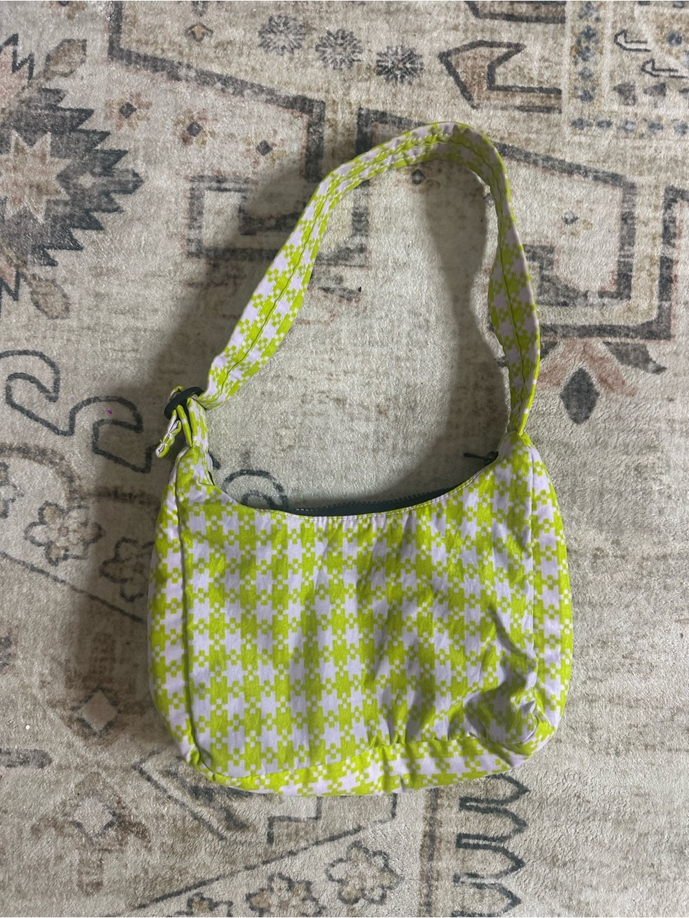 BAGGU Pixel gingham mini shoulder bag
